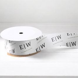 Verpackung von Unternehmen mit weißer schwarzer Ma Satinband