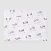 Verpackung von Unternehmen mit weißer schwarzer Ma Seidenpapier (Vorderseite)