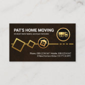 Verpackung von Zuhause-Boxen mit Goldumtrieb Visitenkarte (Vorderseite)