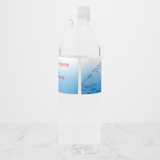 Verpackung Wasserflaschenetikett (Rückseite)