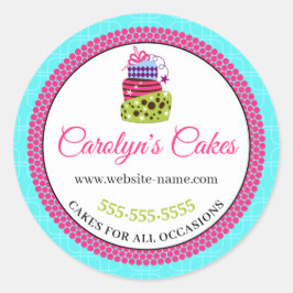 Verpackung Whimsical Kuchen Runder Aufkleber