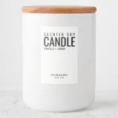 Verpackungen aus Sojakkerzen kosmetisches weißes E Lebensmitteletikett (Vorderseite)