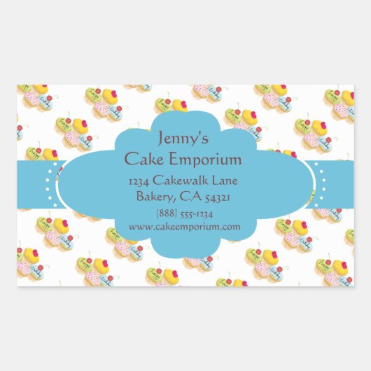 Verpackungs-Aufkleber Rechteckiger Aufkleber (Vorderseite)