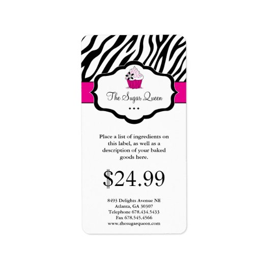 Verpackungs-Etiketten für Cupcake Adressaufkleber (Vorne)