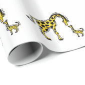 VERPACKUNGS-PAPIER-GIRAFFEN-MAMA UND BABY GESCHENKPAPIER (Rolleneckpunkt)