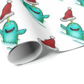 Verpackungs-Papier, Norwhal Weihnachtsmannmütze Geschenkpapier (Rolleneckpunkt)