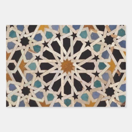 Verpackungsblätter aus marokkanischem Kunsthandwer Geschenkpapier Set (Vorderseite)