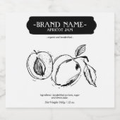 Verpackungsdesign für Apricot-Marmelade Schaumweinetikett (Einzelnes Label)