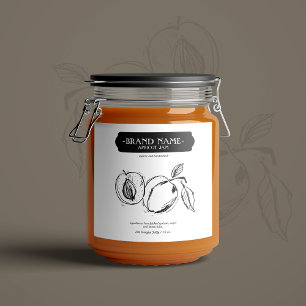 Verpackungsdesign für Apricot-Marmelade Schaumweinetikett