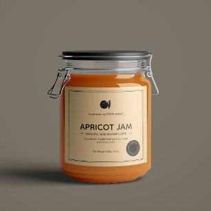 Verpackungsdesign für Apricot-Marmelade Schaumweinetikett