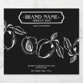 Verpackungsdesign für Apricot-Marmelade Schaumweinetikett (Einzelnes Label)