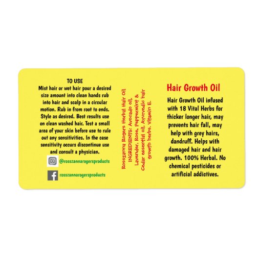 Verpackungsetikett (Vorne)