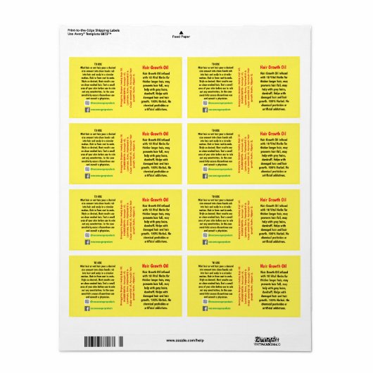 Verpackungsetikett (Vorne)