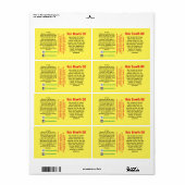 Verpackungsetikett (Vorne)