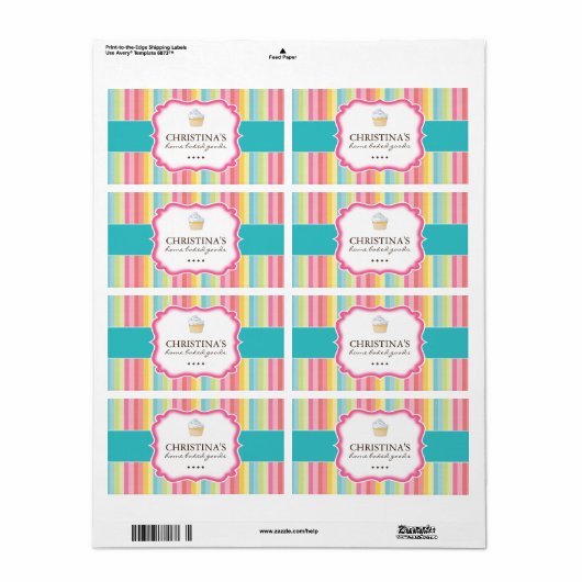 Verpackungsetiketten für Bäckereien (Vorne)