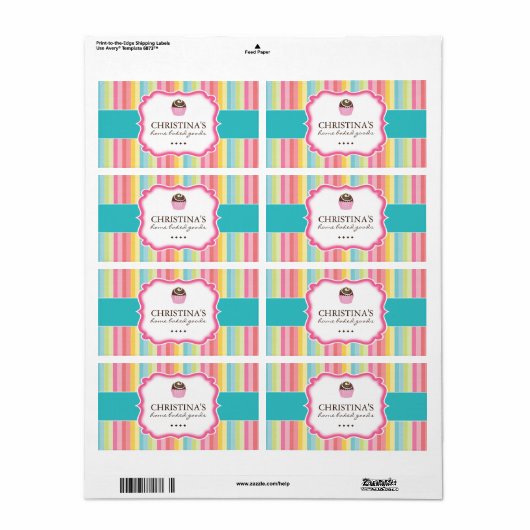 Verpackungsetiketten für Bäckereien (Vorne)