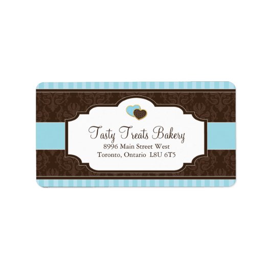 Verpackungsetiketten für Bäckereien Adressaufkleber (Vorne)