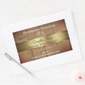 Verpackungsetiketten für Holzkörner Gold Decke Rechteckiger Aufkleber (Umschlag)