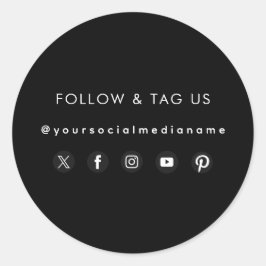 Verpackungslabel "Business Social Media Individuel Runder Aufkleber