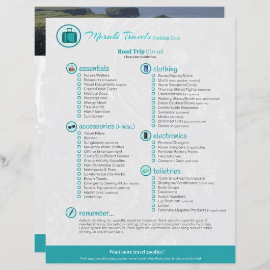 Verpackungsliste: Road Trip (Gruppe) (Vorne/Hinten)