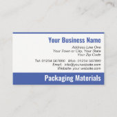 Verpackungsmaterialien QR-Code Versandmaterialien Visitenkarte (Vorderseite)