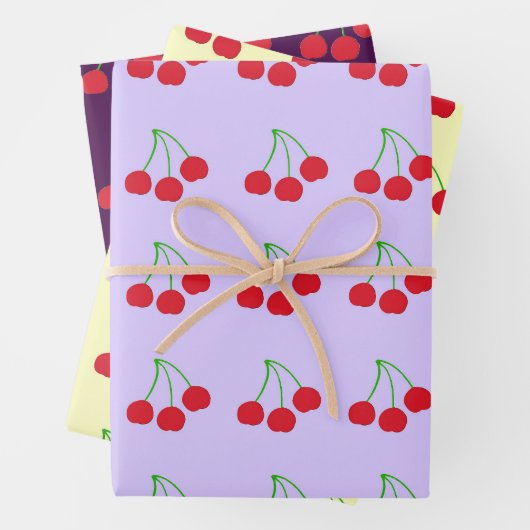 Verpackungspapier Cherries Multipack (drei Blätter (Beispiel)