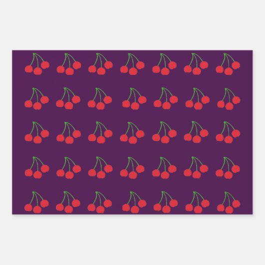 Verpackungspapier Cherries Multipack (drei Blätter (Vorderseite 3)