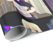 Verpackungspapier für Anime-Mädchen Geschenkpapier (Rolleneckpunkt)