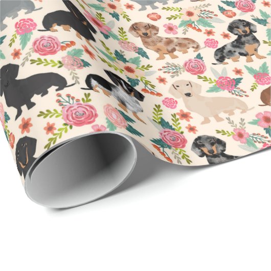 Verpackungspapier für Dackeln Geschenkpapier (Rolleneckpunkt)