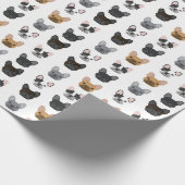 Verpackungspapier für französische Bullhunde - nie Geschenkpapier (Ecke)