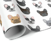 Verpackungspapier für französische Bullhunde - nie Geschenkpapier (Rolleneckpunkt)