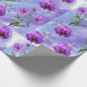 Verpackungspapier für lila Blume Geschenkpapier (Ecke)