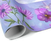 Verpackungspapier für lila Blume Geschenkpapier (Rolleneckpunkt)