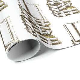 Verpackungspapier für Vintage Bücher Geschenkpapier