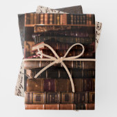 Verpackungspapier für Vintage Bücher und Briefe Geschenkpapier Set (Beispiel)