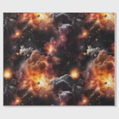 Verpackungspapier für Weltraumexplosionen Geschenkpapier (Flach)