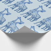 Verpackungspapier Giraffen Zeichnend Geschenkpapier (Ecke)