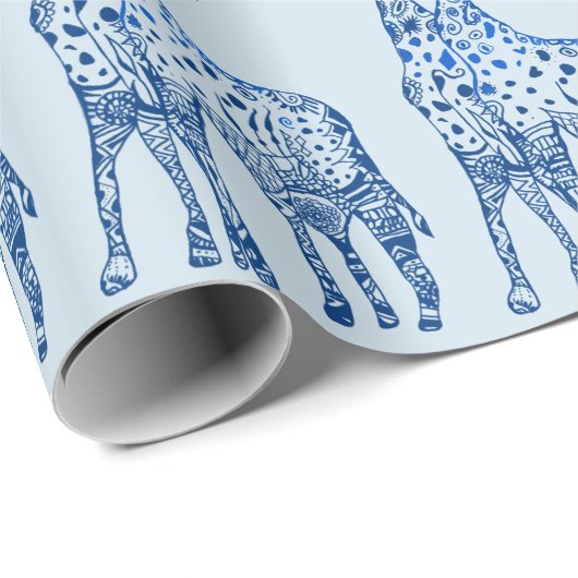 Verpackungspapier Giraffen Zeichnend Geschenkpapier (Rolleneckpunkt)