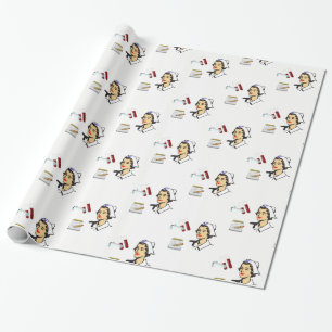 Verpackungspapier Krankenschwester Geschenkpapier
