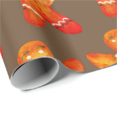 Verpackungspapier Lebkuchen Zeichnend Cookies Geschenkpapier (Rolleneckpunkt)
