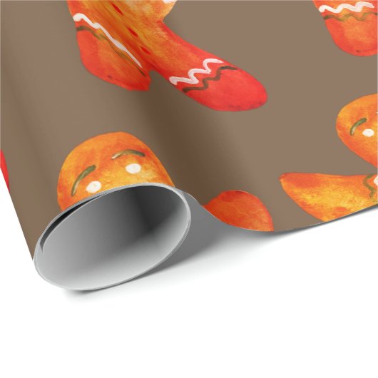 Verpackungspapier Lebkuchen Zeichnend Cookies Geschenkpapier (Rolleneckpunkt)