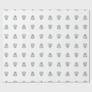 Verpackungspapier-Torte - Minimalistischer Geburts Geschenkpapier