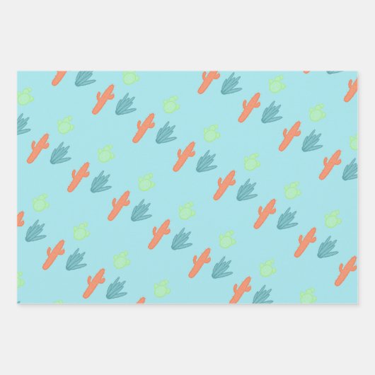 Verpackungspapier von Pastel Cactus Geschenkpapier Set (Vorderseite 3)