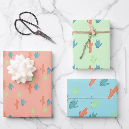 Verpackungspapier von Pastel Cactus Geschenkpapier Set (Vorderseite)