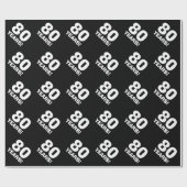 Verpackungspapier zum 80. Geburtstag Geschenkpapier (Flach)