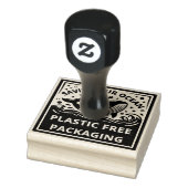 Verpackungsstempel "Plastikfrei" für E-Commerce Gummistempel (Stempel)