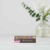 Verpackungstags für Bäckerei Mini Visitenkarte (Stehend Vorderseite)