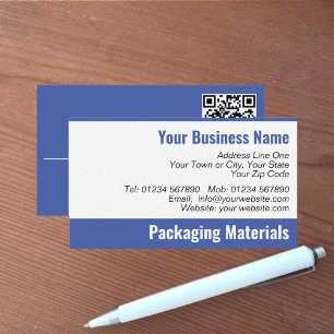 Verpackungsunternehmen QR-Code-Box-Herstellerkarte Visitenkarte