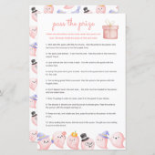 Verpassen Sie das Baby Shower Game - Pink Ghost Bo (Vorne/Hinten)