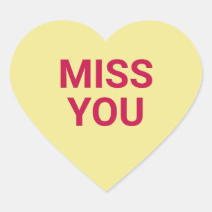 Verpassen Sie das gelbe niedliche Valentinstag-Ges Herz-Aufkleber